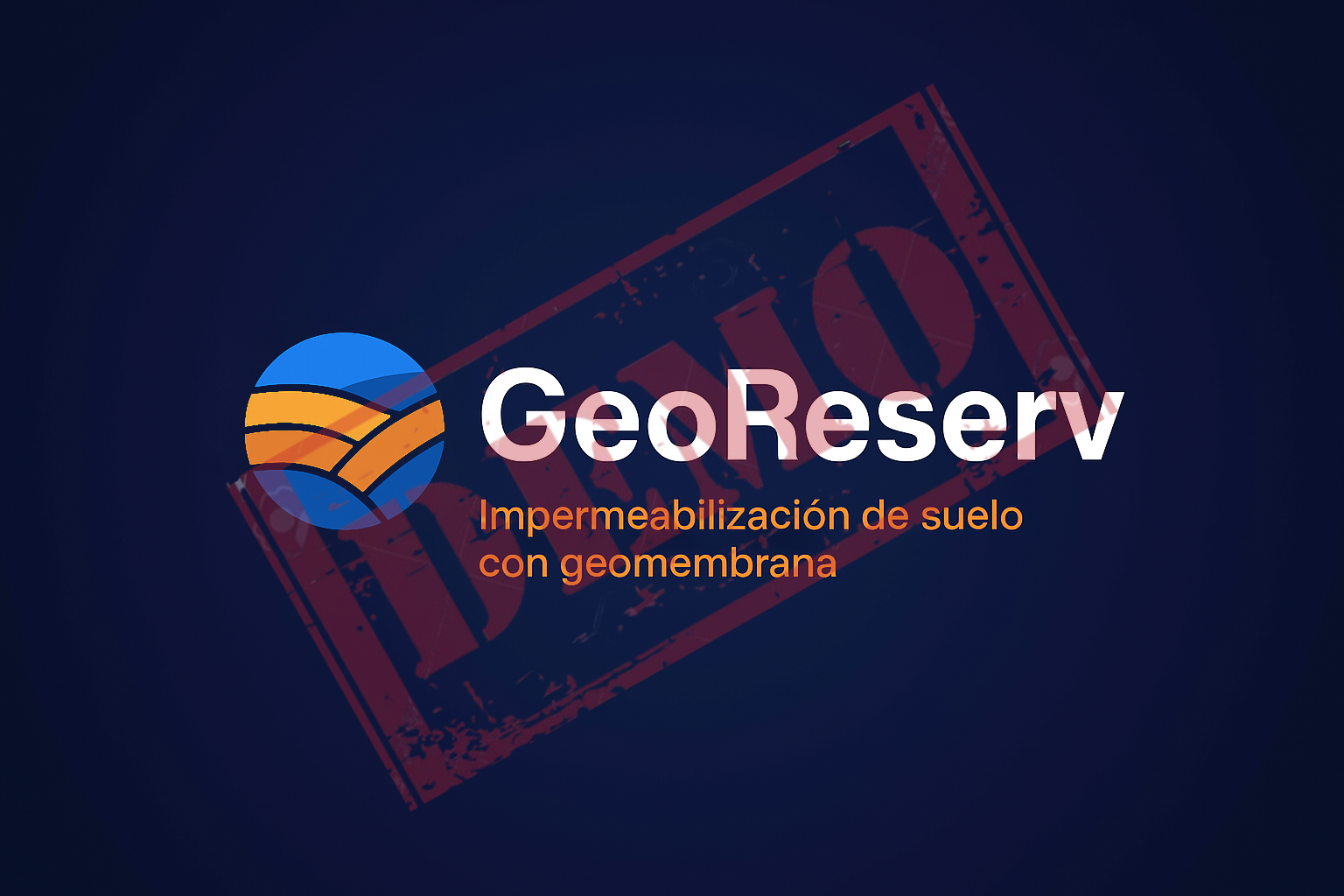 Reservorio impermeabilizado con geomembrana