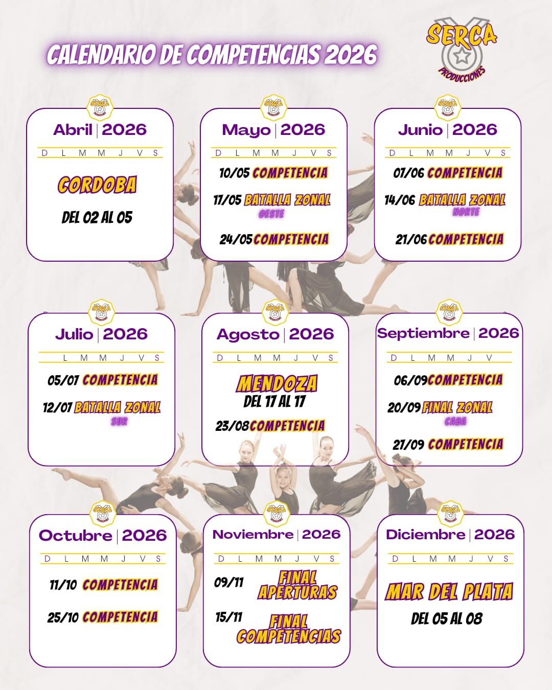 Calendario de Competencias 2026