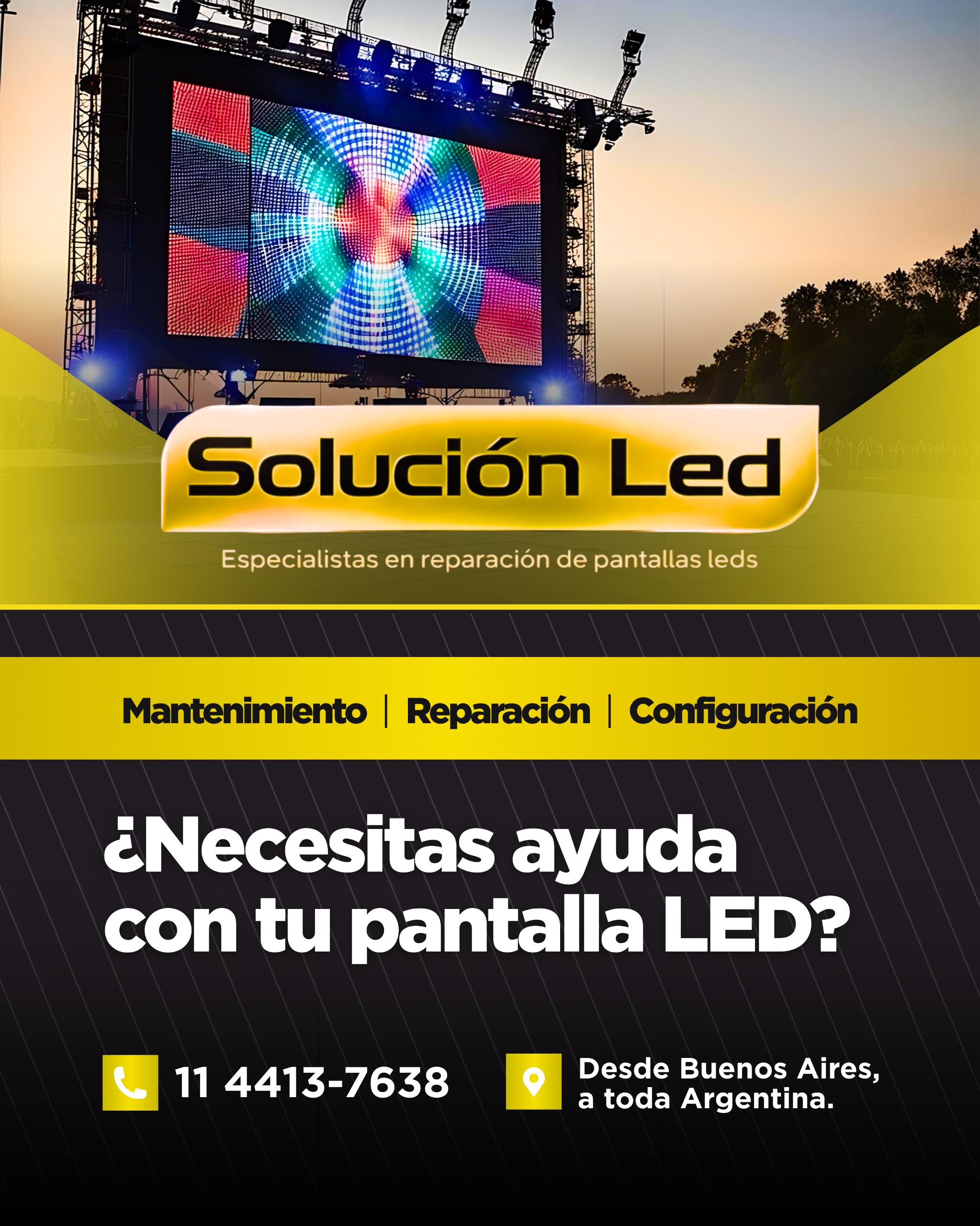 Servicio técnico y reparación de pantallas LED